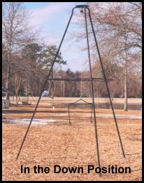 Deer Feeder Stand in the Down Position